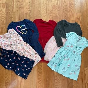 (5) Girls sz 6/6X dresses & 1 romper